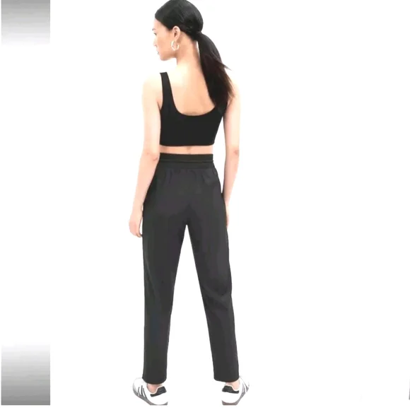 Gap Sweats Black Tapered Leg Split Hem Sweat Pants w/Pockets Size XL - Picture 2 of 12